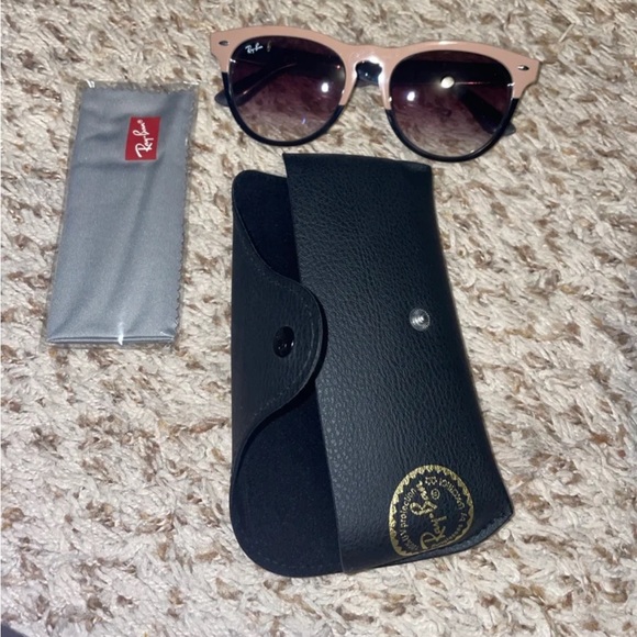 Ray-Ban Accessories - Ray-Ban Black and Pink Sunglasses with Case (WORN TWICE - like new)